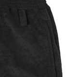 TOWEL TERRY RAW HEM SWEATSHORTS IN CHARCOAL GREY