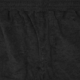 TOWEL TERRY RAW HEM SWEATSHORTS IN CHARCOAL GREY