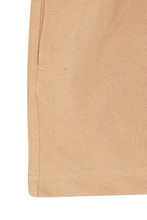 WAFFLE WEAVE PLEATED HOUSE SHORTS IN WHEAT
