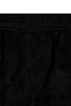 ANTHRACITE TOWEL TERRY RAW FINISH PLEATED LOUNGE PANTS