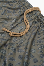 "PAISLEY" MESH SHORTS IN OLIVE