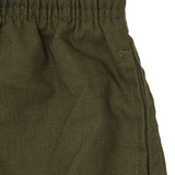 LINEN PLEATED HOUSE SHORTS IN OLIVE