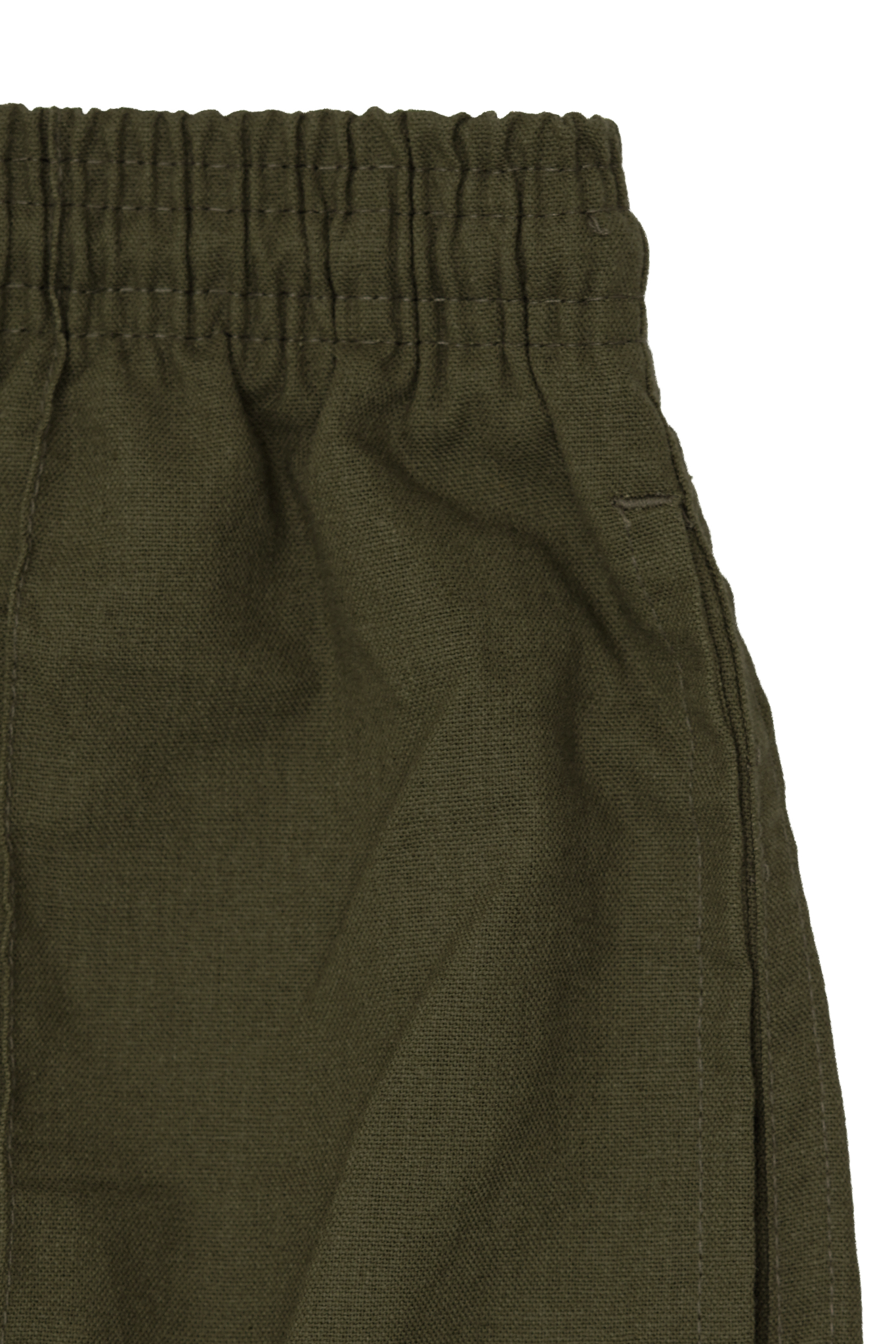 LINEN PLEATED HOUSE SHORTS IN OLIVE