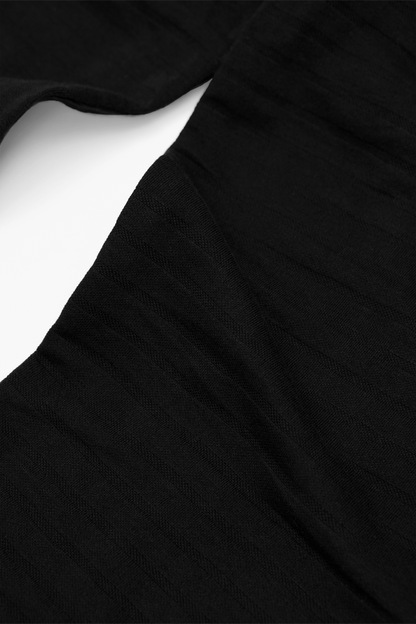 STRIPED PIQUE LOUNGE PANTS V2 IN CAVIAR
