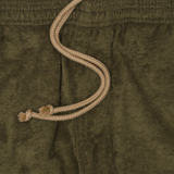 TOWEL TERRY HOUSE SHORTS IN OLIVE