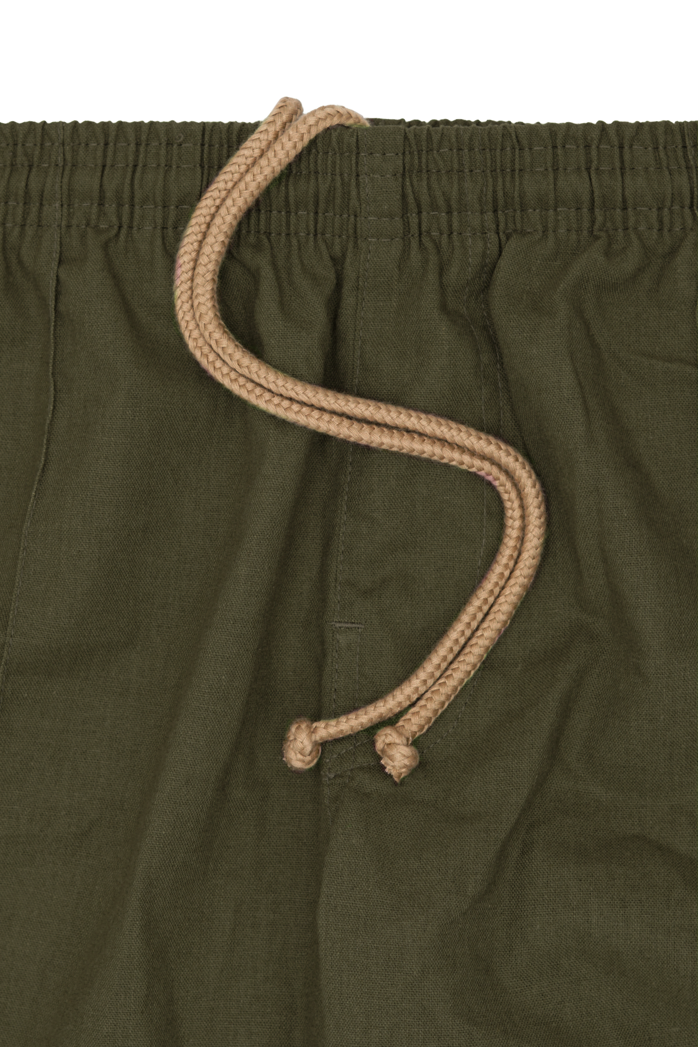 LINEN PLEATED HOUSE SHORTS IN OLIVE