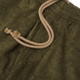 TOWEL TERRY HOUSE SHORTS IN OLIVE