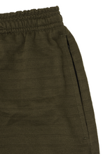 STRIPED PIQUE LOUNGE PANTS V2 IN OLIVE