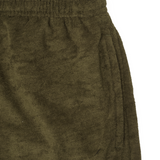 TOWEL TERRY HOUSE SHORTS IN OLIVE