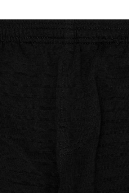 STRIPED PIQUE LOUNGE PANTS V2 IN CAVIAR