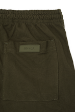 PIQUE HOUSE SHORTS IN OLIVE