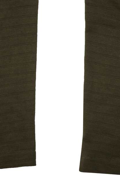 STRIPED PIQUE LOUNGE PANTS V2 IN OLIVE