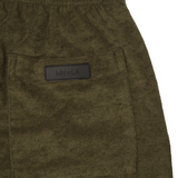 TOWEL TERRY HOUSE SHORTS IN OLIVE