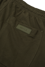 PIQUE HOUSE SHORTS IN OLIVE