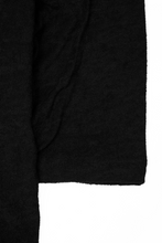 TOWEL TERRY RAW STITCHING LONGSLEEVE TEE IN ANTHRACITE