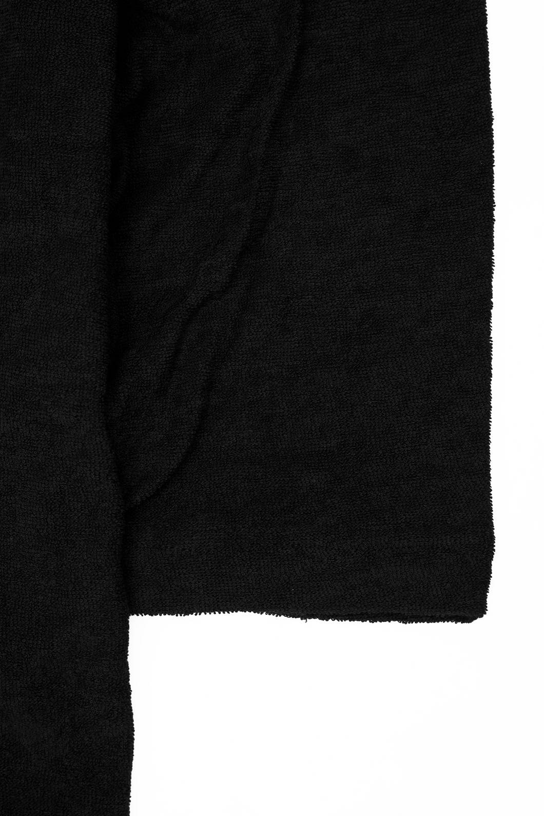 TOWEL TERRY RAW STITCHING LONGSLEEVE TEE IN ANTHRACITE – MN+LA