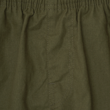 LINEN HOUSE SHORTS IN MOSS GREEN