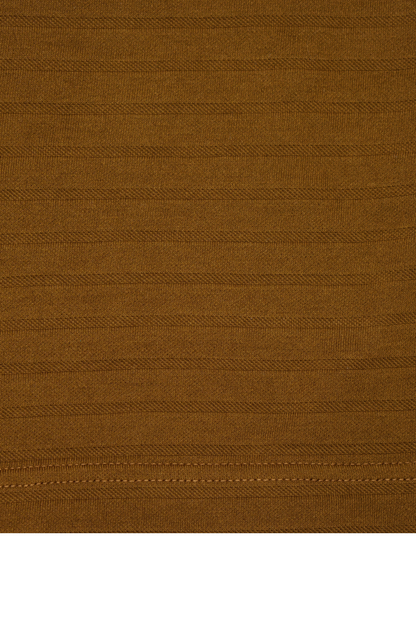 STRIPED PIQUE LONGSLEEVE TEE V3 IN RUST