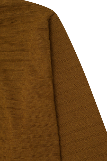 STRIPED PIQUE LONGSLEEVE TEE V3 IN RUST