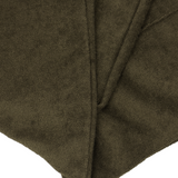 OLIVE TOWEL TERRY RAW FINISH PLEATED LOUNGE PANTS