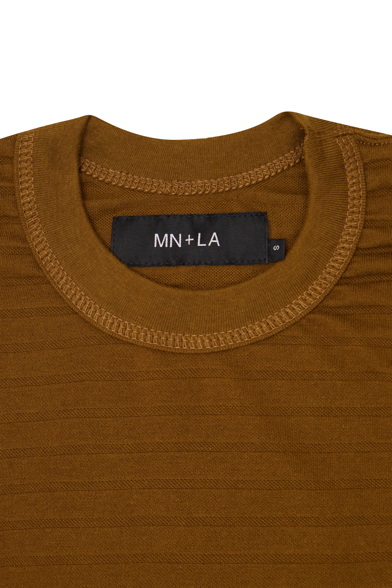 STRIPED PIQUE LONGSLEEVE TEE V3 IN RUST