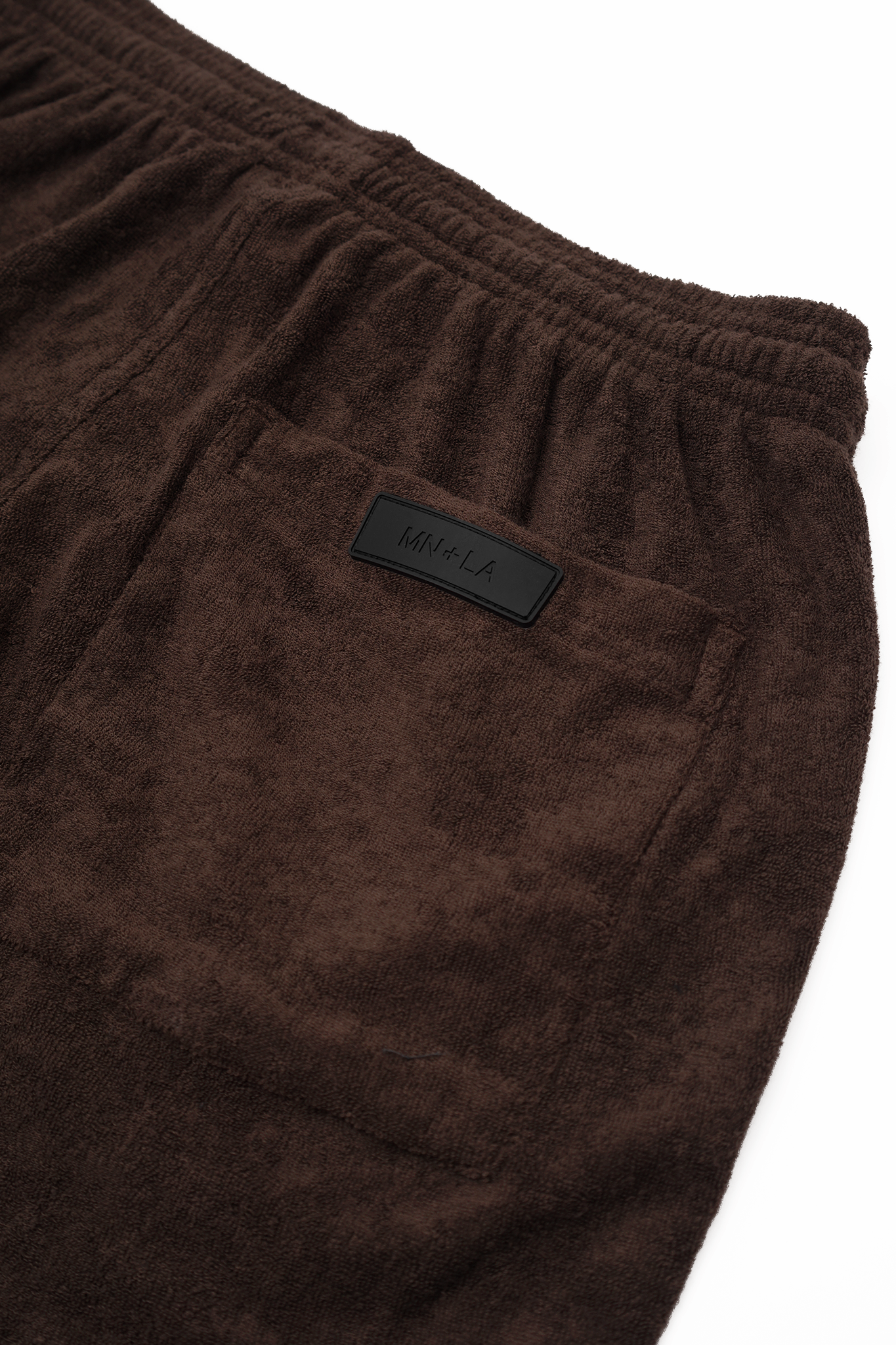 TOWEL TERRY HOUSE SHORTS IN WOOD