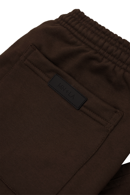 FRENCH TERRY BOOTCUT LOUNGE PANTS IN WOOD