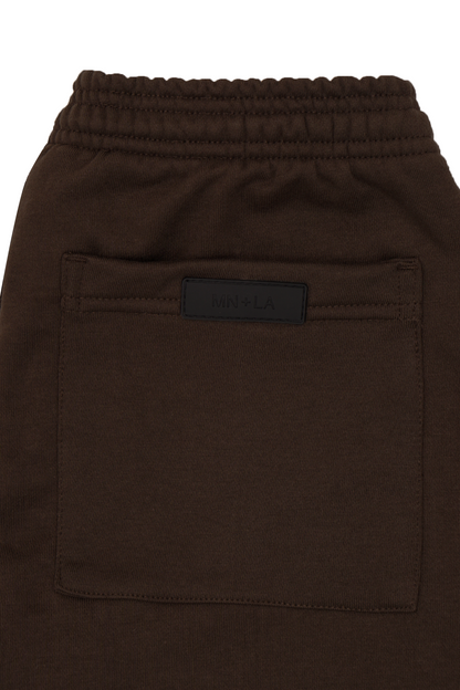 FRENCH TERRY BOOTCUT LOUNGE PANTS IN WOOD
