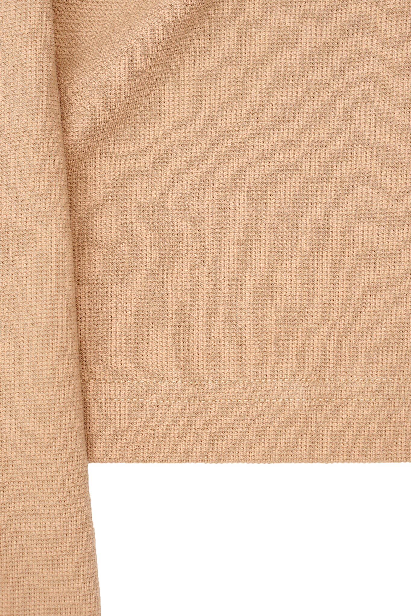 WAFFLE WEAVE LONGSLEEVE TEE V3 IN WHEAT