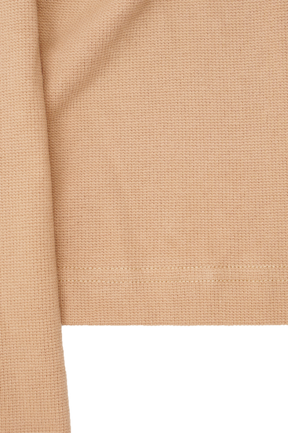 WAFFLE WEAVE LONGSLEEVE TEE V3 IN WHEAT
