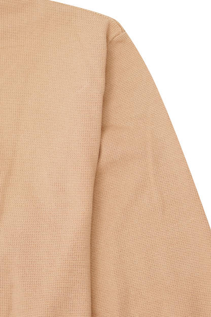 WAFFLE WEAVE LONGSLEEVE TEE V3 IN WHEAT