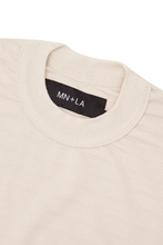 STRIPED PIQUE LONGSLEEVE TEE V3 IN OAT