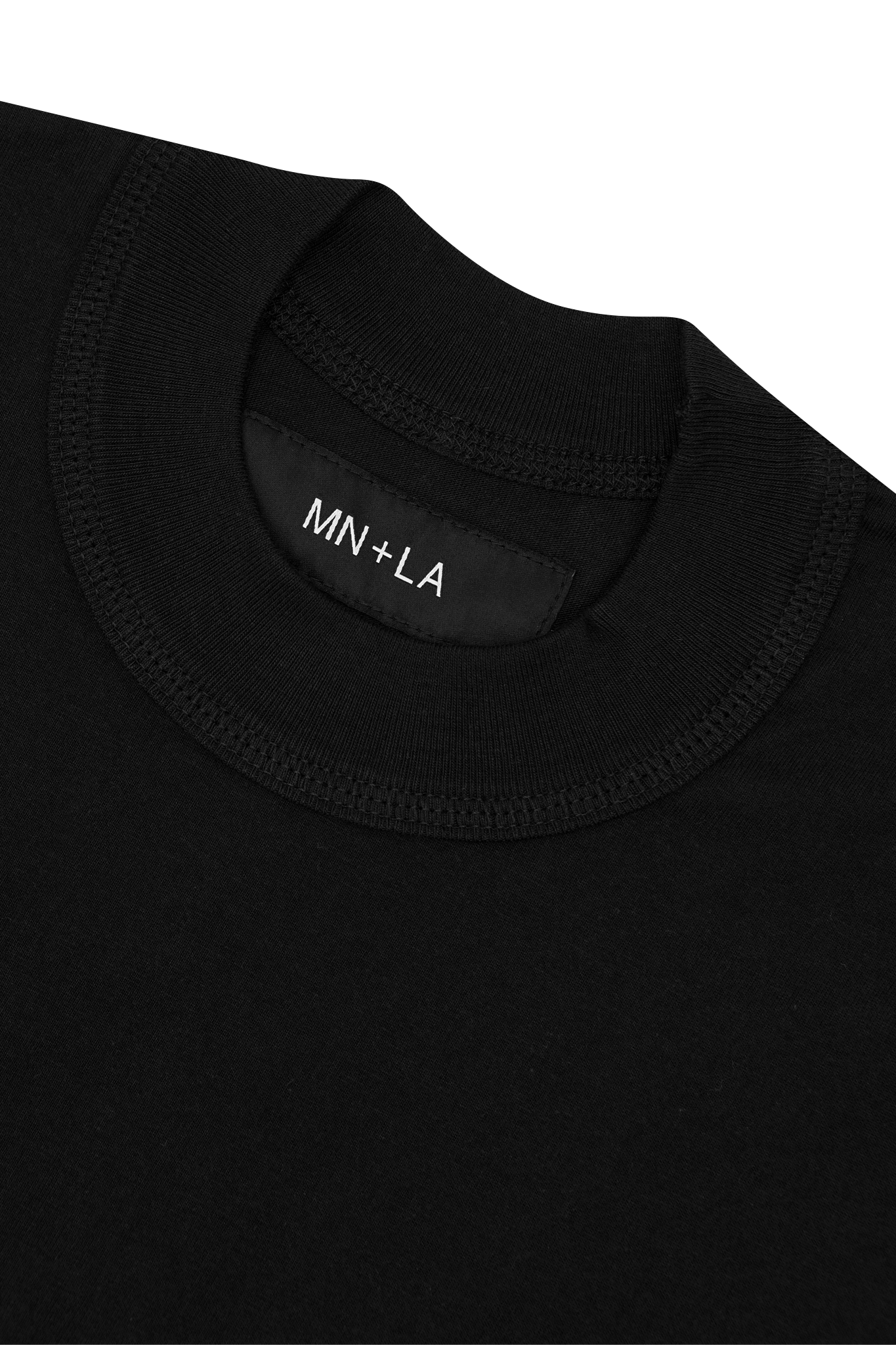 MOCK NECK TEE V3 IN CAVIAR
