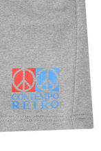 "CONTEMPO RETRO 2 PEACE" SWEATSHORTS IN HEATHER GREY