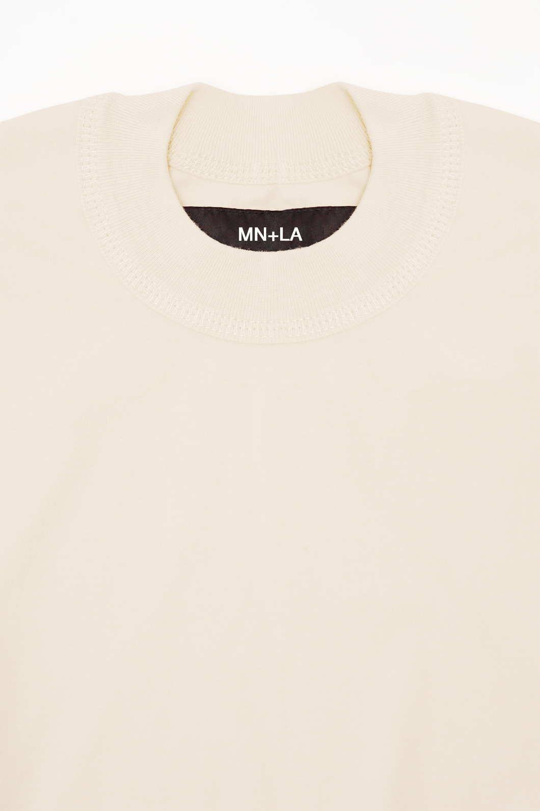 MOCK NECK TEE LITE IN OAT – MN+LA