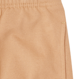 WAFFLE WEAVE PLEATED CROPPED PANTS IN WHEAT