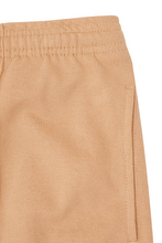 WAFFLE WEAVE PLEATED CROPPED PANTS IN WHEAT