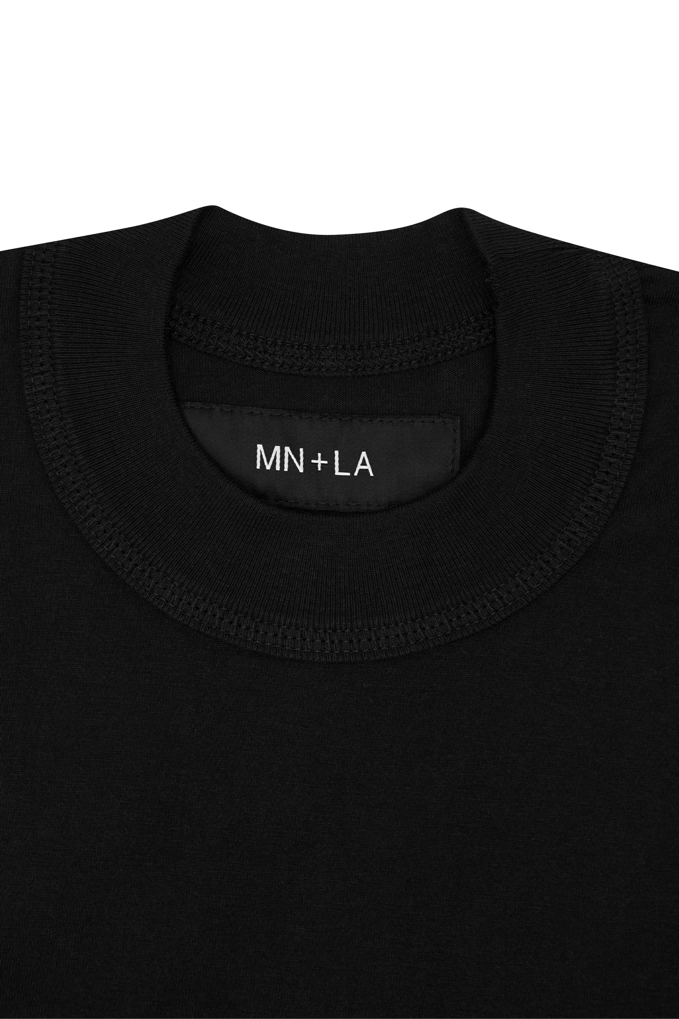 MOCK NECK TEE V3 IN CAVIAR