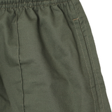 PLEATED HOUSE SHORTS IN MOSS GREEN
