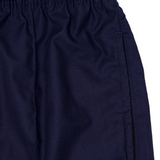 PLEATED WIDE CROPPED PANTS IN NAVY