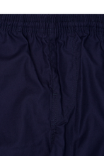 PLEATED WIDE CROPPED PANTS IN NAVY