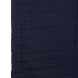 STRIPED PIQUE PLEATED ULTRA WIDE PANTS IN NAVY