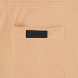 WAFFLE WEAVE PLEATED CROPPED PANTS IN WHEAT