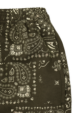 "PATCHWORK PAISLEY" LOUNGE PANTS IN OLIVE