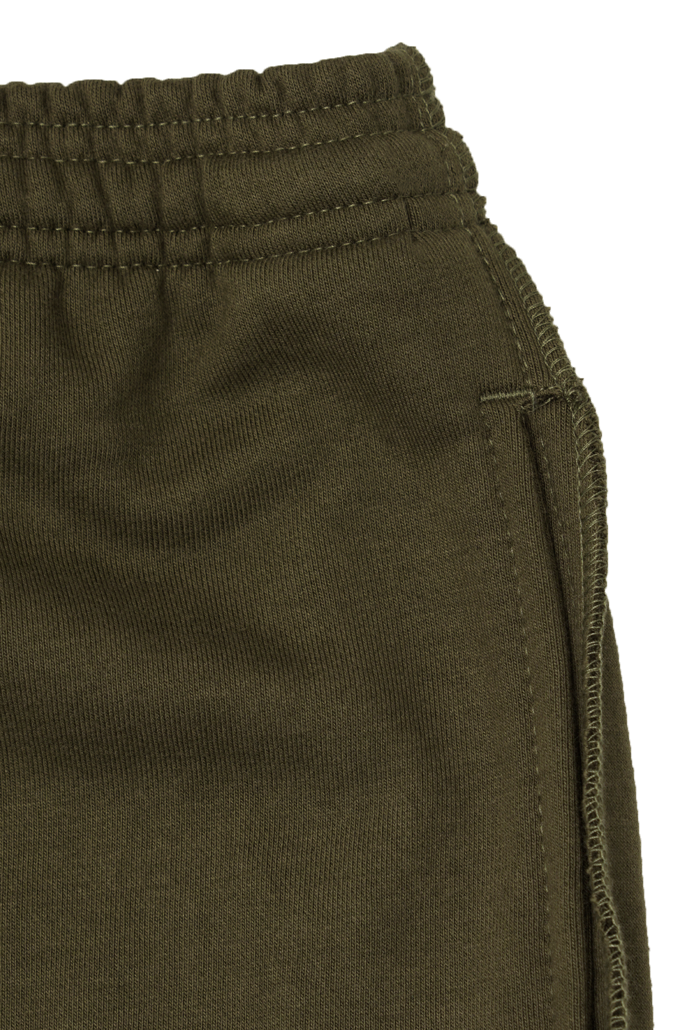 OLIVE FRENCH TERRY RAW FINISH LOUNGE PANTS