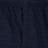 STRIPED PIQUE PLEATED ULTRA WIDE PANTS IN NAVY