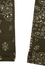 "PATCHWORK PAISLEY" LOUNGE PANTS IN OLIVE