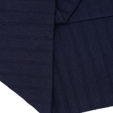 STRIPED PIQUE PLEATED ULTRA WIDE PANTS IN NAVY