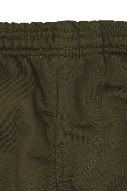 OLIVE FRENCH TERRY RAW FINISH LOUNGE PANTS