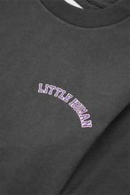 "VARSITY" LITTLE HUMAN™ TEE IN CHARCOAL GREY